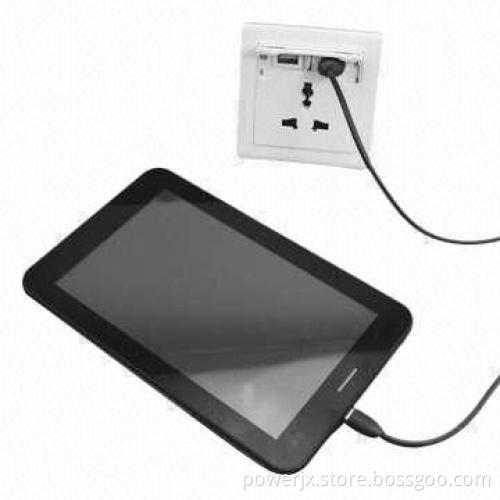 UK Plug Electric Decorative Switches and Socket with Dual-USB Port, Sized 86 x 86mm